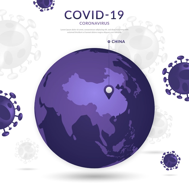 Coronavirus globe china location