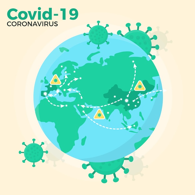 Coronavirus globe concept