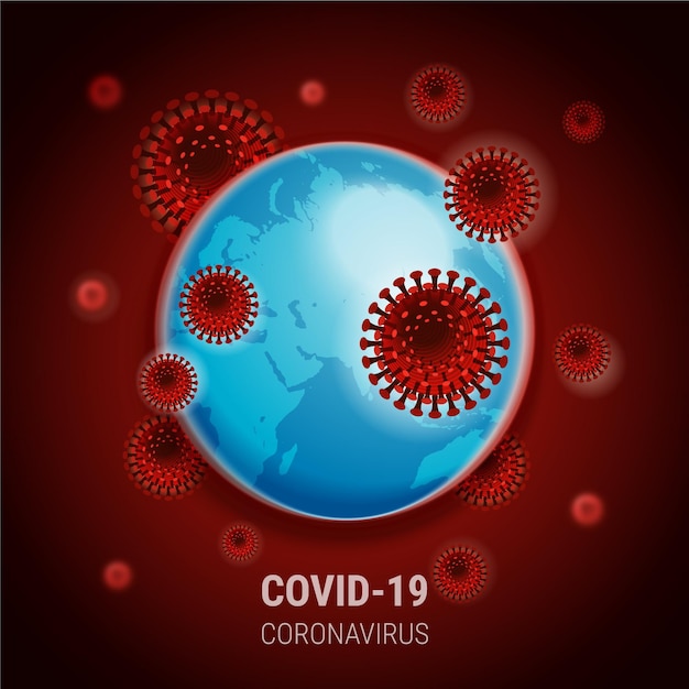 Coronavirus globe concept