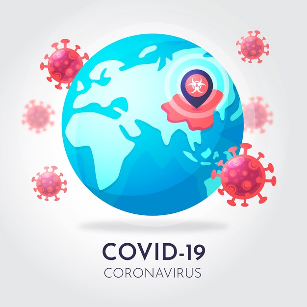 Coronavirus globe design