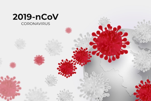 Coronavirus globe illustration