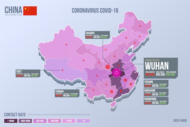 Coronavirus  infected map of china