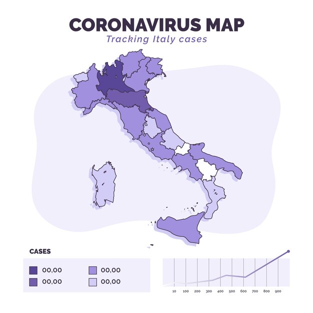 Coronavirus italy map infographic