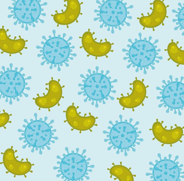 Free Vector coronavirus microorganisms background