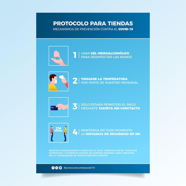 Free vector coronavirus prevention poster style