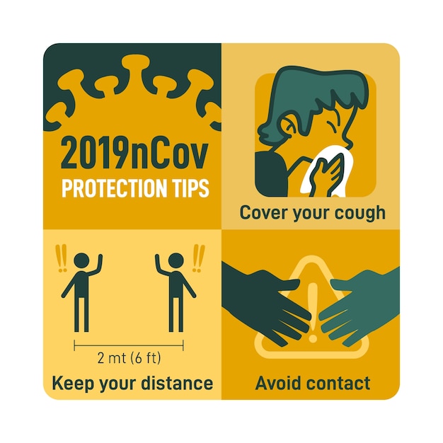 Free Vector coronavirus prevention tips