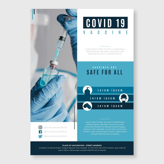 Coronavirus vaccination flyer