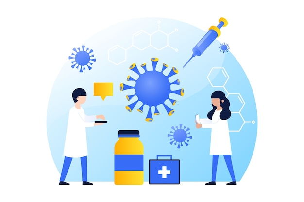 Coronavirus vaccine development concept