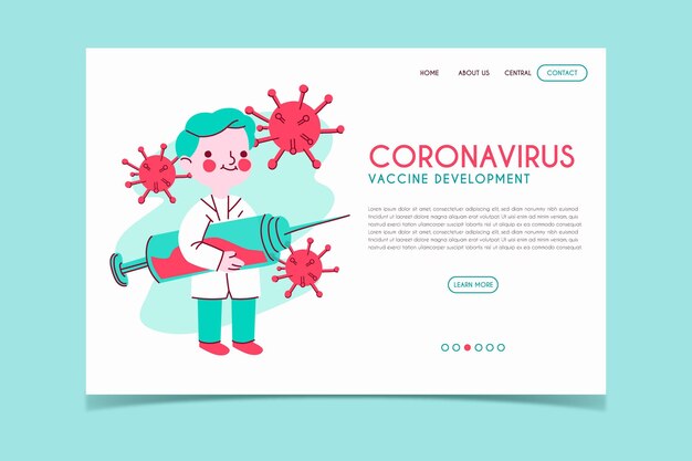 Coronavirus vaccine development landing page