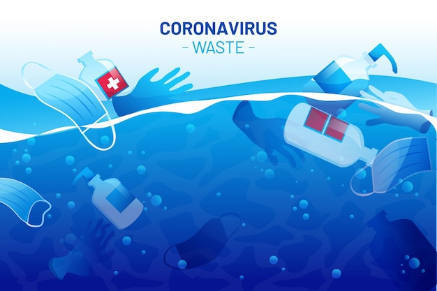 Coronavirus waste - background