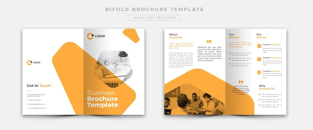 Free Vector corporate bifold brochure template design