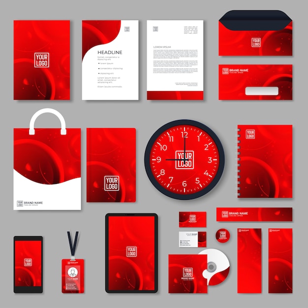 Free Vector corporate branding identity design