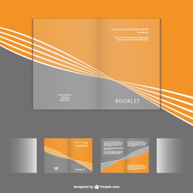 Free Vector corporate brochure mock-up set 