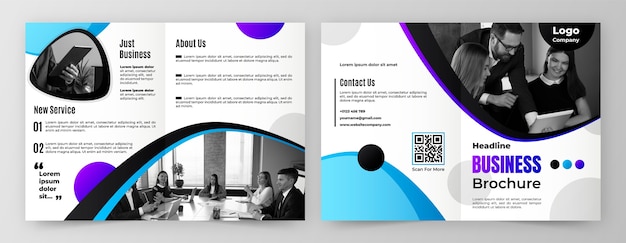 Free Vector corporate brochure template design