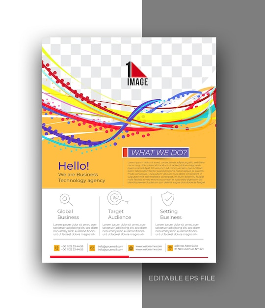 Free vector corporate business a4 flyer poster brochure design template.