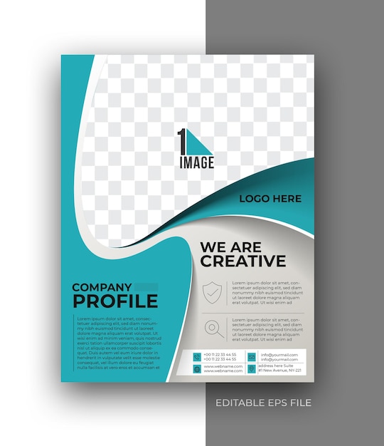 Corporate Business A4 Flyer Poster Brochure Design Template.