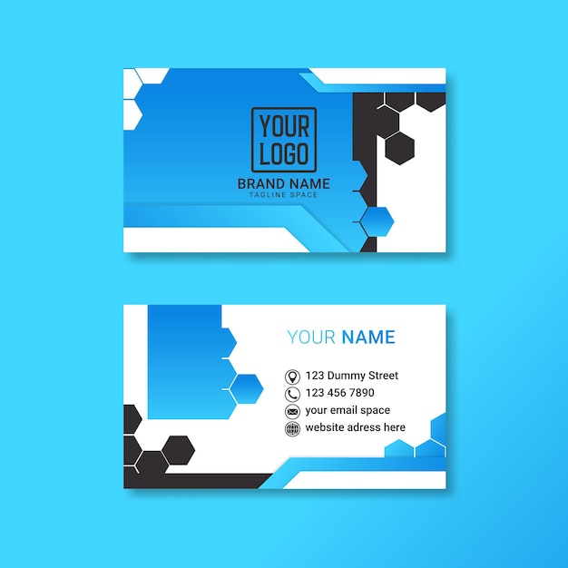 Corporate Business Card Design With Double-Sides For Advertising