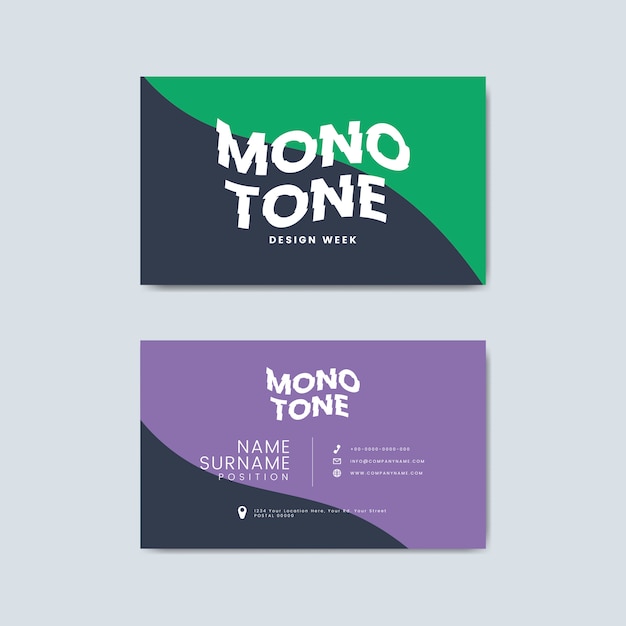 Corporate business card template