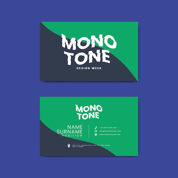 Free Vector corporate business card template