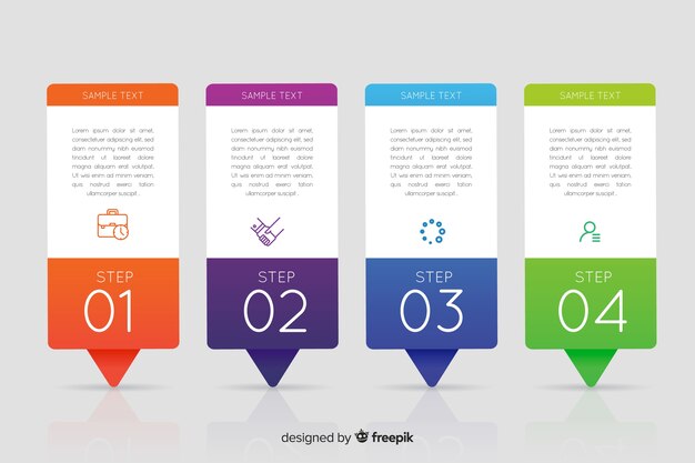 Corporate business infographic template, composition of infographic elements