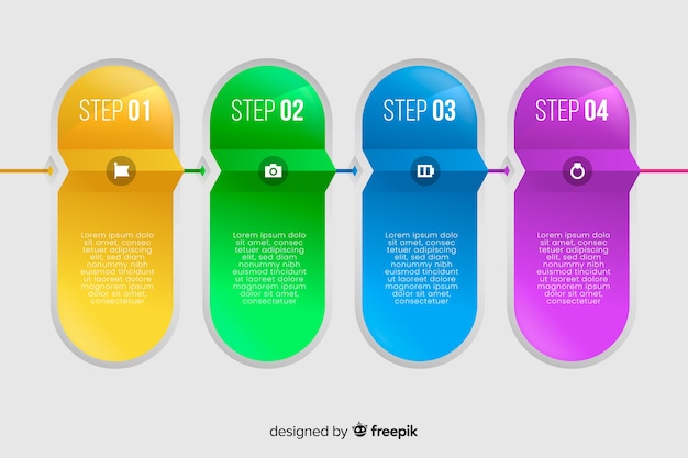 Corporate business infographic template, composition of infographic elements