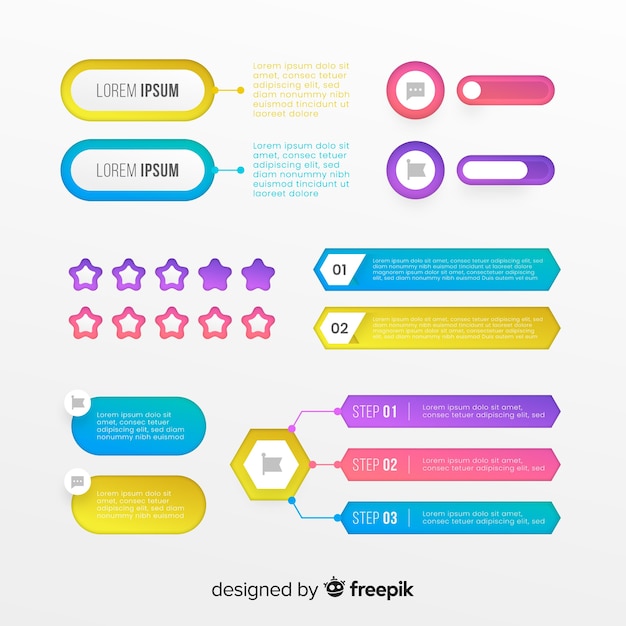 Corporate business infographic template, composition of infographic elements