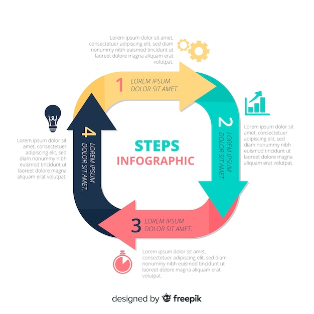 Corporate business infographic template, composition of infographic elements