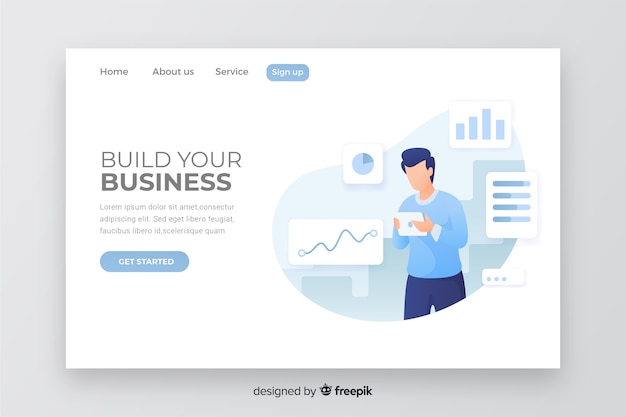 Corporate business landing page