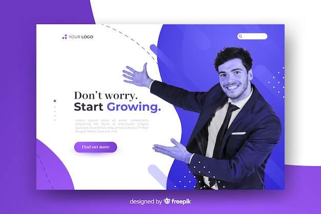 Corporate business landing page