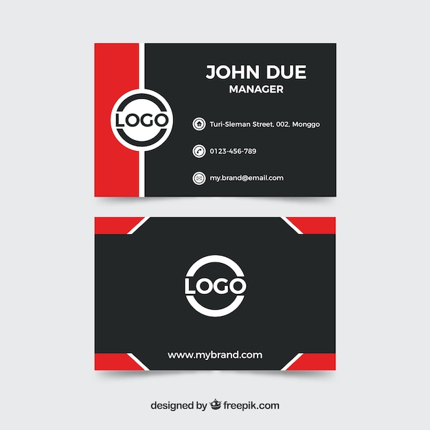 Corporate card in modern style