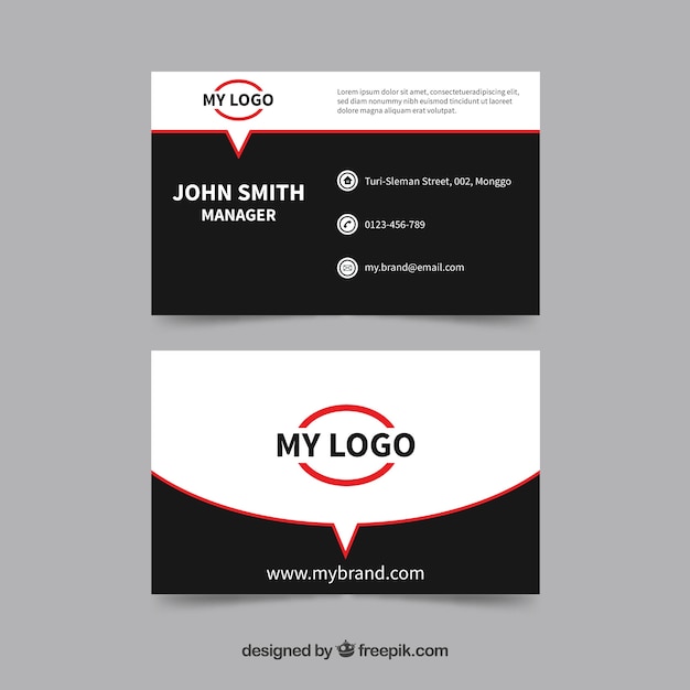 Corporate card in modern style