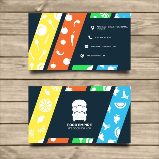 Free vector corporate card for a restaurant