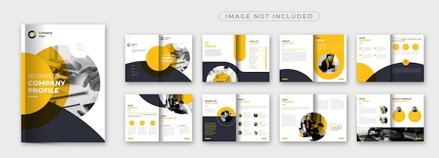 Free Vector corporate company profile brochure template design