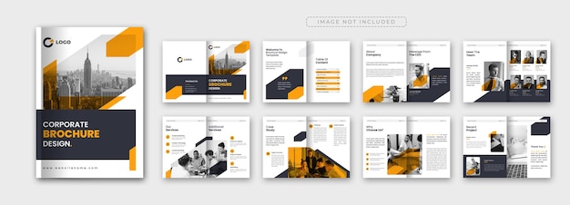 Free Vector corporate company profile brochure template design