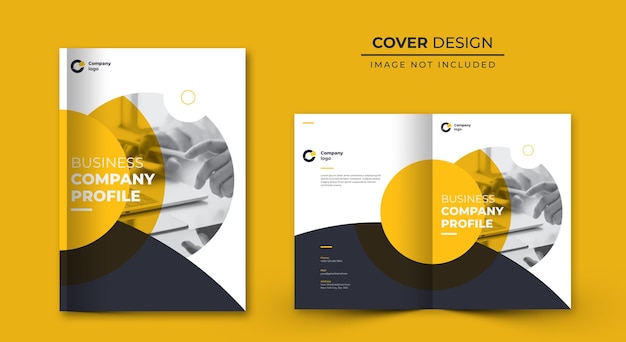 Free Vector corporate company profile cover page design