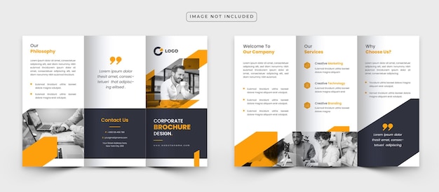 Corporate company trifold brochure template design