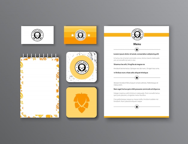 Corporate identity. Classic stationery template design. Documentation for business.