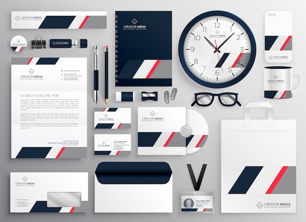 Free vector corporate professional business brand stationery set