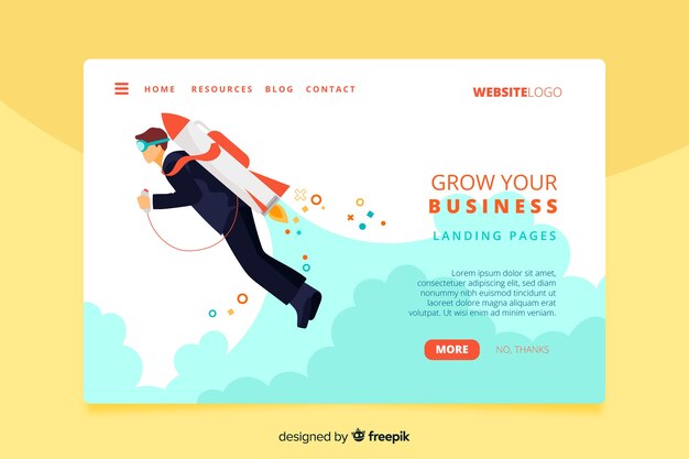 Corporate startup landing page template