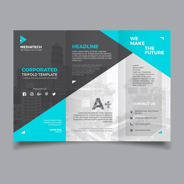 Corporate trifold template