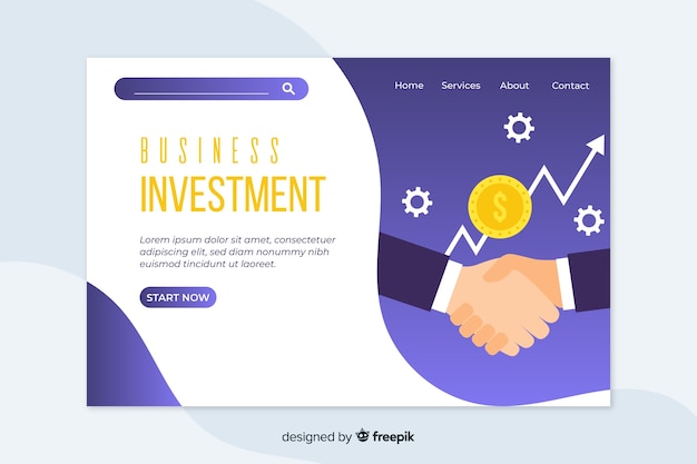 Corporative landing page web template for business or agencies