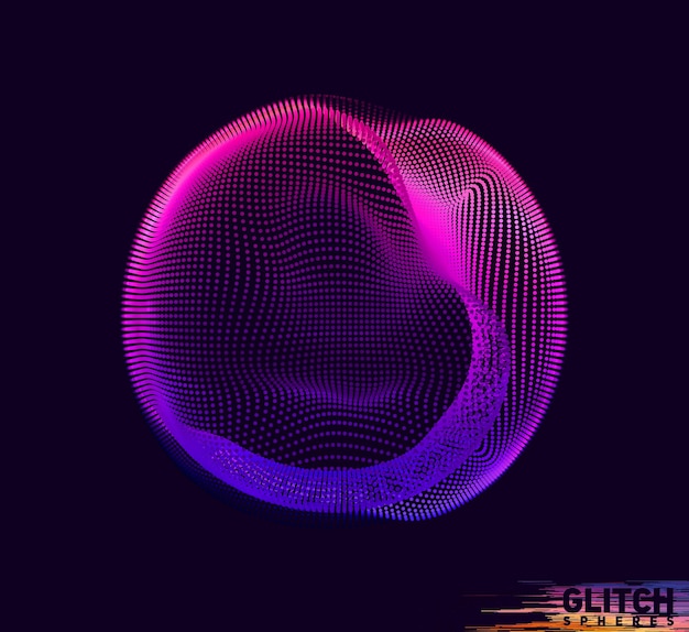 Corrupted violet point sphere.