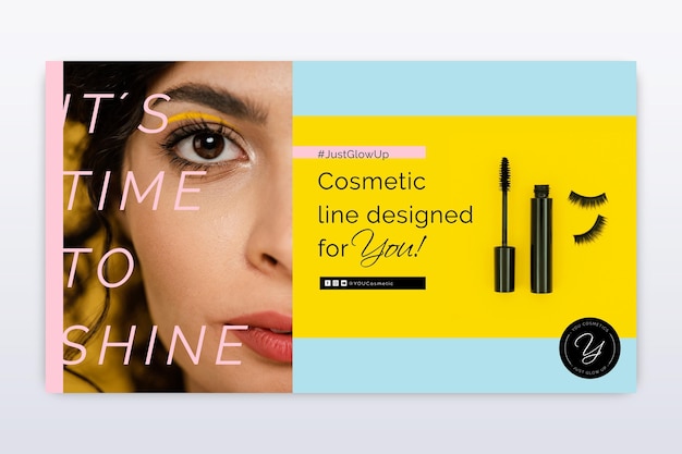 Free Vector cosmetic banner template