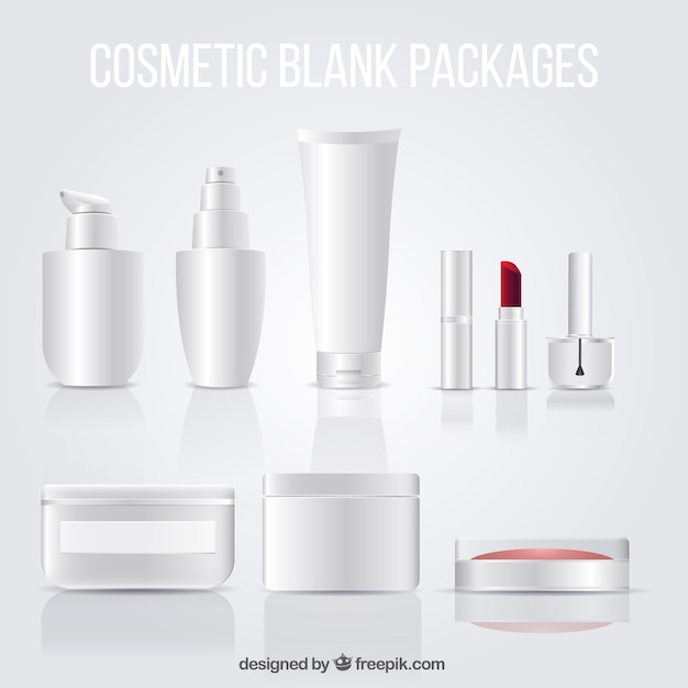 Free Vector cosmetic blank packages