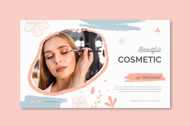 Free Vector cosmetic horizontal banner template