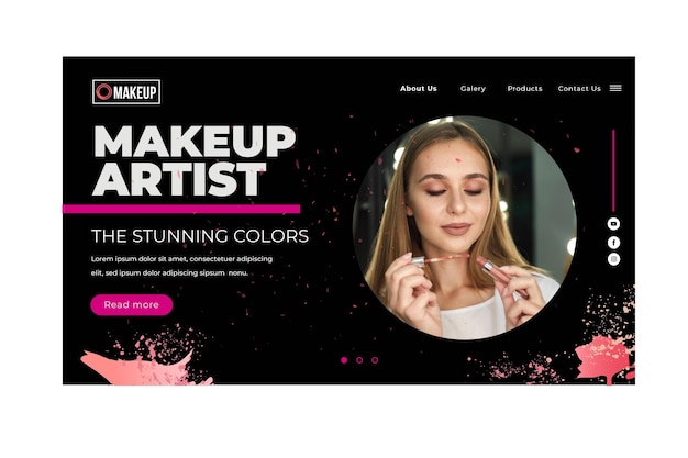 Cosmetic landing page template