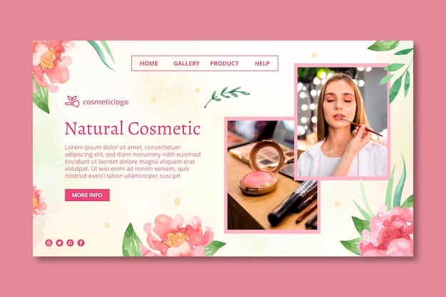 Cosmetic landing page template