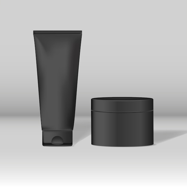 Cosmetic tube and jar mockups