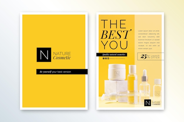 Cosmetics store flyer template