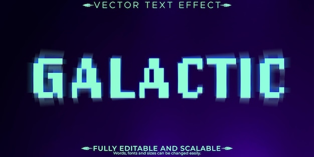 Free Vector cosmic text effect editable universe and stellar customizable font style